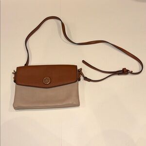 Tory Burch Brown and Cream Crossbody Bag